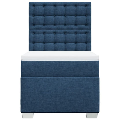 Giroletto a Molle con Materasso Blu 90x200 cm inTessuto | homemem39