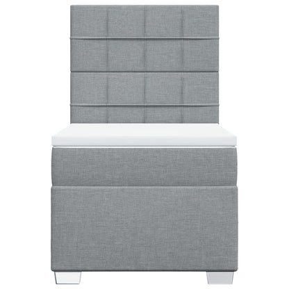 Giroletto a Molle con Materasso Grigio Chiaro100x200 cm Tessuto
