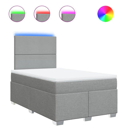 Giroletto a Molle con Materasso Grigio Chiaro 120x190cm Tessuto | homemem39