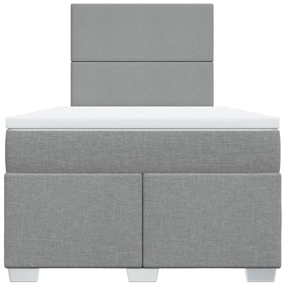 Giroletto a Molle con Materasso Grigio Chiaro 120x190cm Tessuto | homemem39