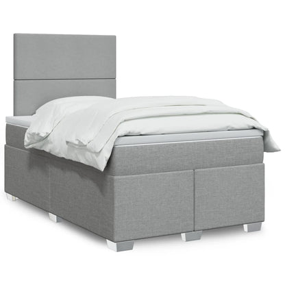 Giroletto a Molle con Materasso Grigio Chiaro 120x190cm Tessuto | homemem39