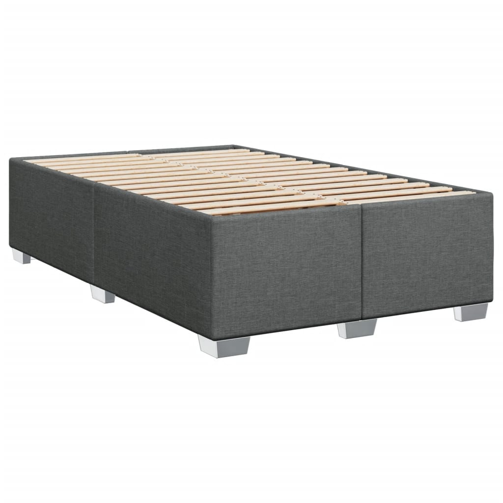 Giroletto a Molle con Materasso Grigio Scuro 120x190cm Tessuto
