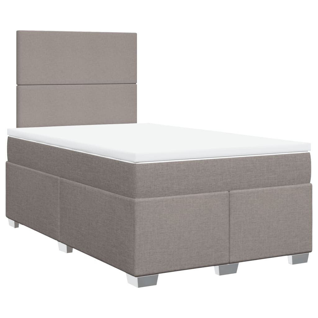 Giroletto a Molle con Materasso Tortora 120x190 cm in Tessuto