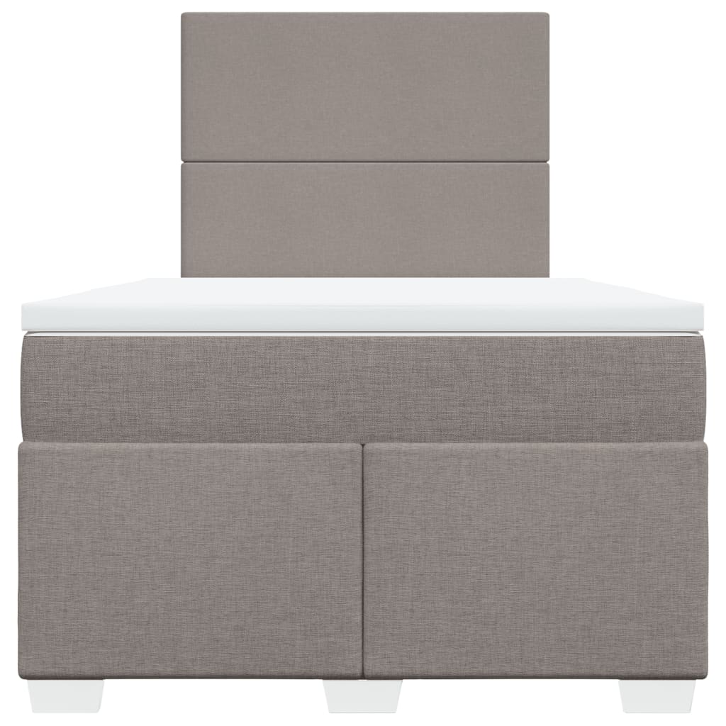 Giroletto a Molle con Materasso Tortora 120x190 cm in Tessuto