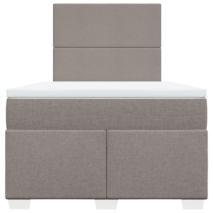 Giroletto a Molle con Materasso Tortora 120x190 cm in Tessuto