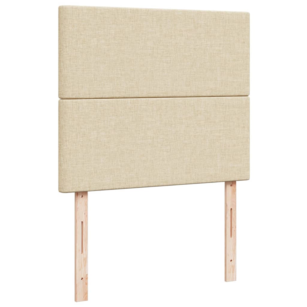Giroletto a Molle con Materasso Crema 120x190 cm in Tessuto | homemem39