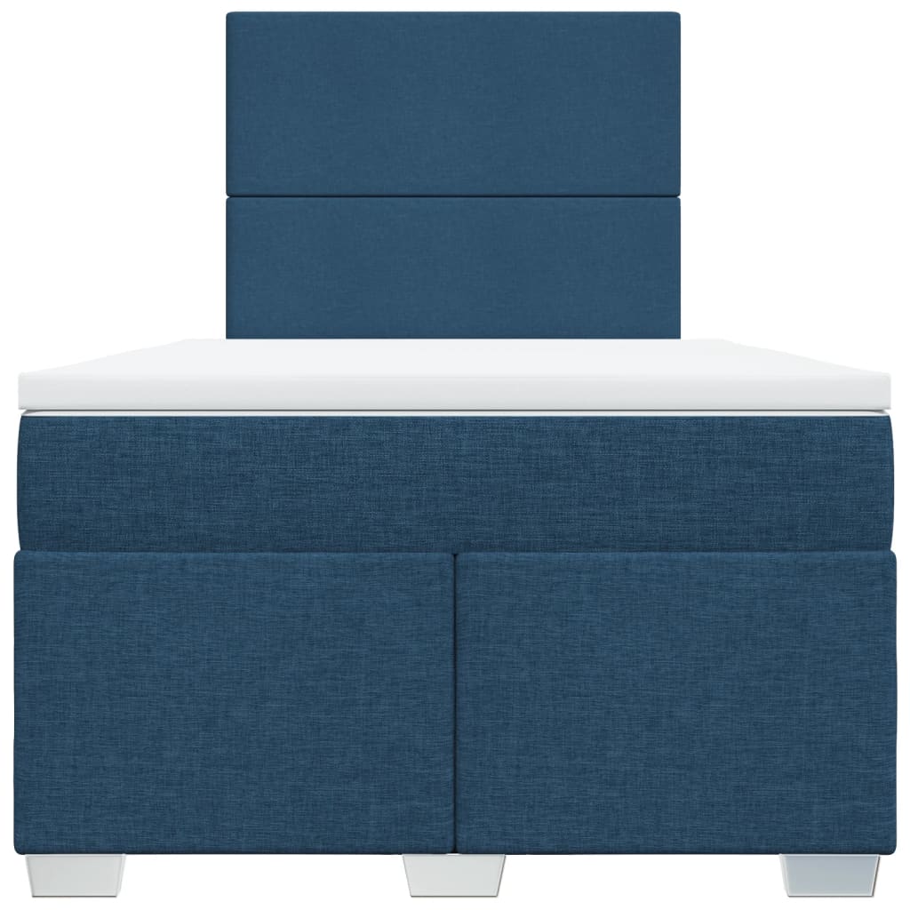Giroletto a Molle con Materasso Blu 120x190 cm in Tessuto