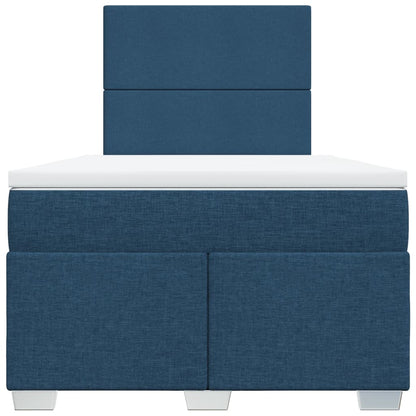 Giroletto a Molle con Materasso Blu 120x190 cm in Tessuto