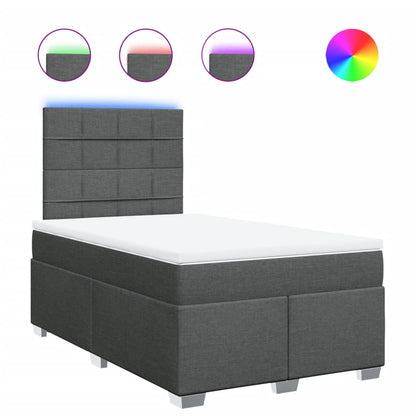 Giroletto a Molle con Materasso Grigio Scuro 120x190cm Tessuto | homemem39