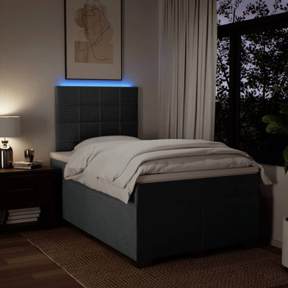 Giroletto a Molle con Materasso Grigio Scuro 120x190cm Tessuto | homemem39