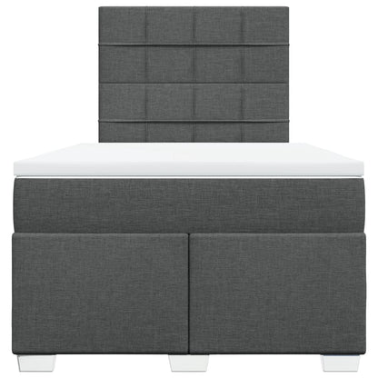 Giroletto a Molle con Materasso Grigio Scuro 120x190cm Tessuto