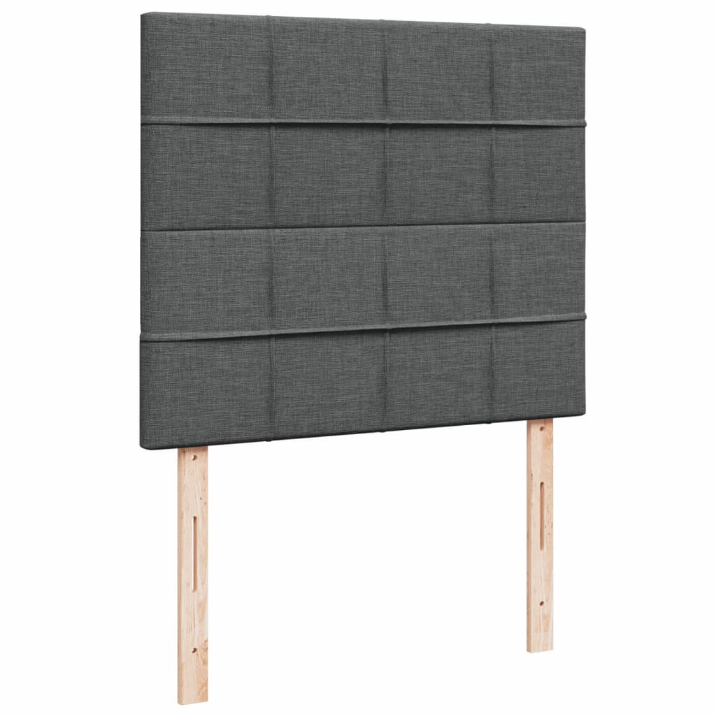 Giroletto a Molle con Materasso Grigio Scuro 120x190cm Tessuto | homemem39