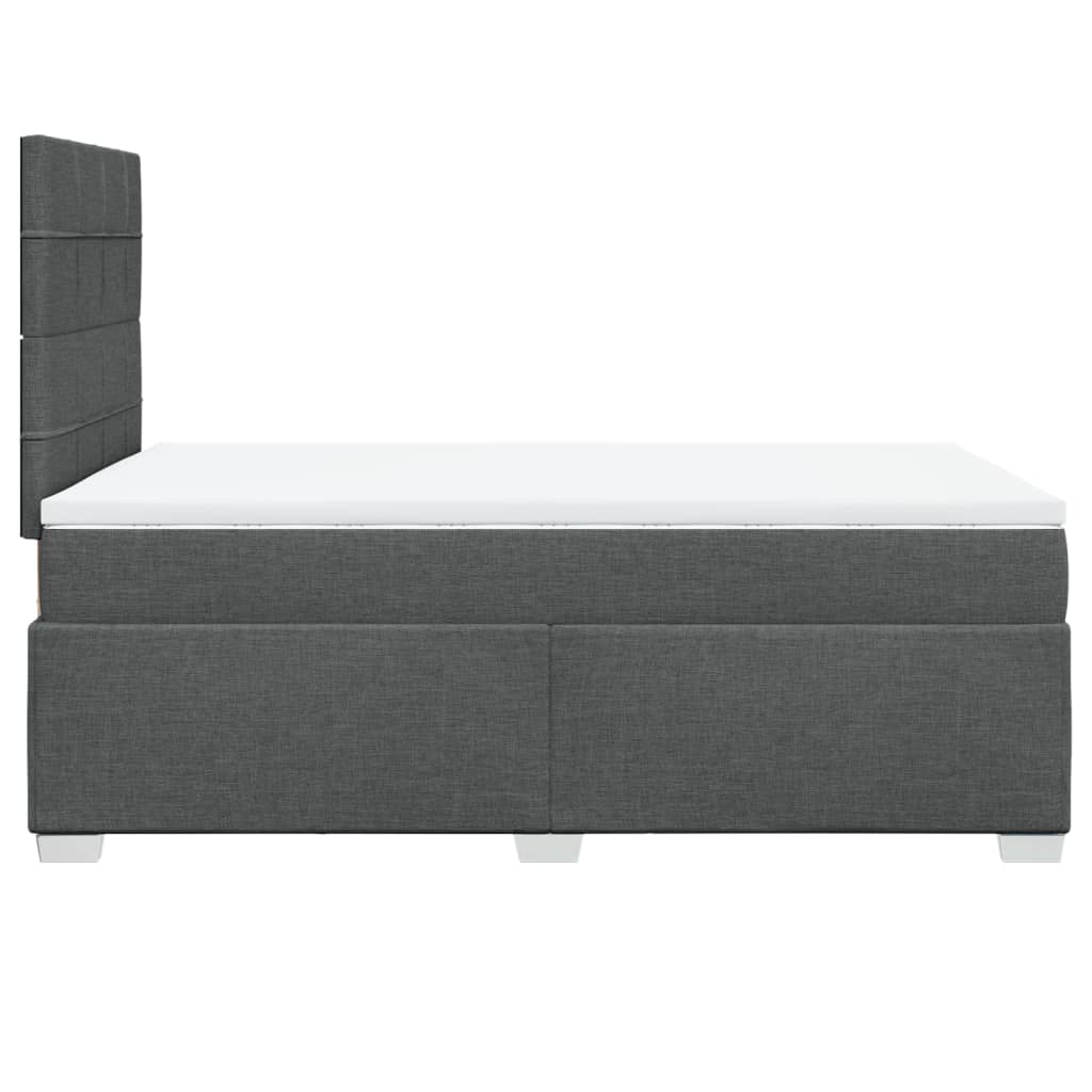 Giroletto a Molle con Materasso Grigio Scuro 120x190cm Tessuto | homemem39
