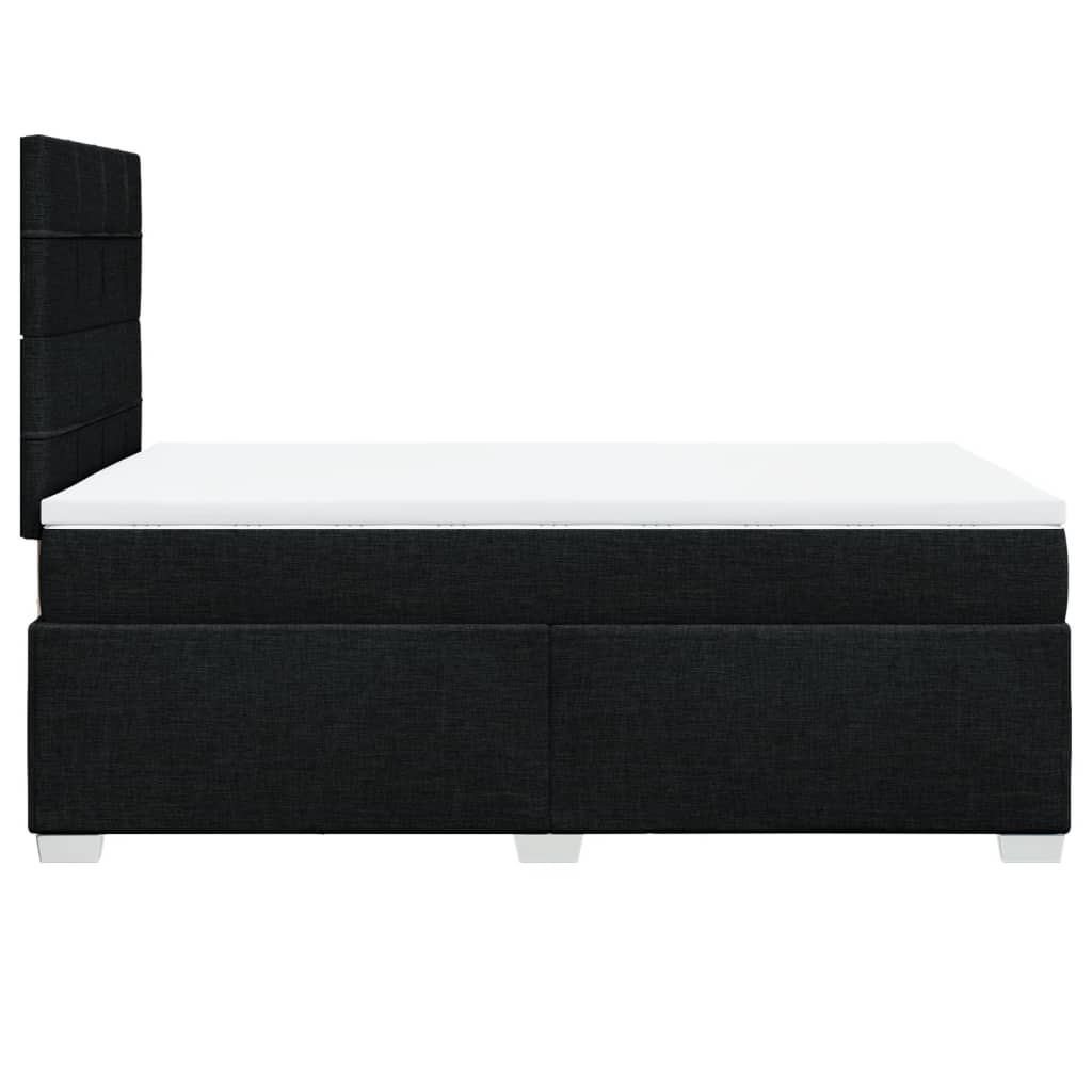 Giroletto a Molle con Materasso Nero 120x190 cm in Tessuto | homemem39