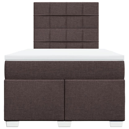 Giroletto a Molle con Materasso Marrone Scuro 120x190cm Tessuto | homemem39