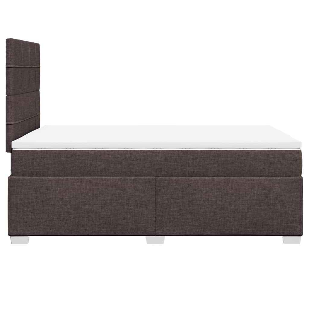 Giroletto a Molle con Materasso Marrone Scuro 120x190cm Tessuto | homemem39