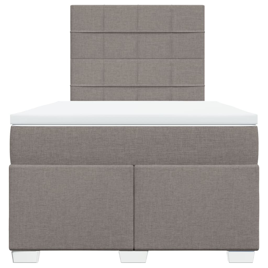 Giroletto a Molle con Materasso Tortora 120x190 cm in Tessuto
