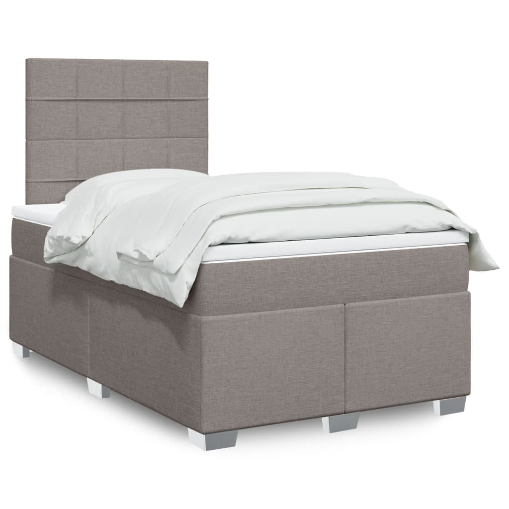 Giroletto a Molle con Materasso Tortora 120x190 cm in Tessuto | homemem39