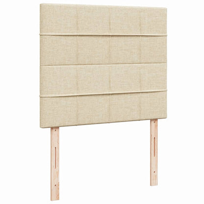 Giroletto a Molle con Materasso Crema 120x190 cm in Tessuto | homemem39