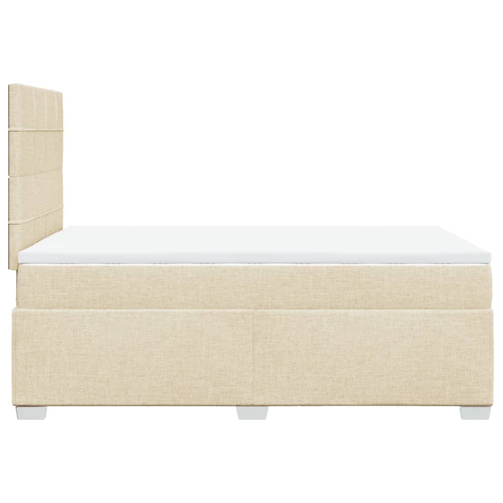 Giroletto a Molle con Materasso Crema 120x190 cm in Tessuto | homemem39
