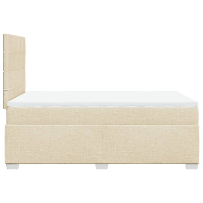Giroletto a Molle con Materasso Crema 120x190 cm in Tessuto | homemem39