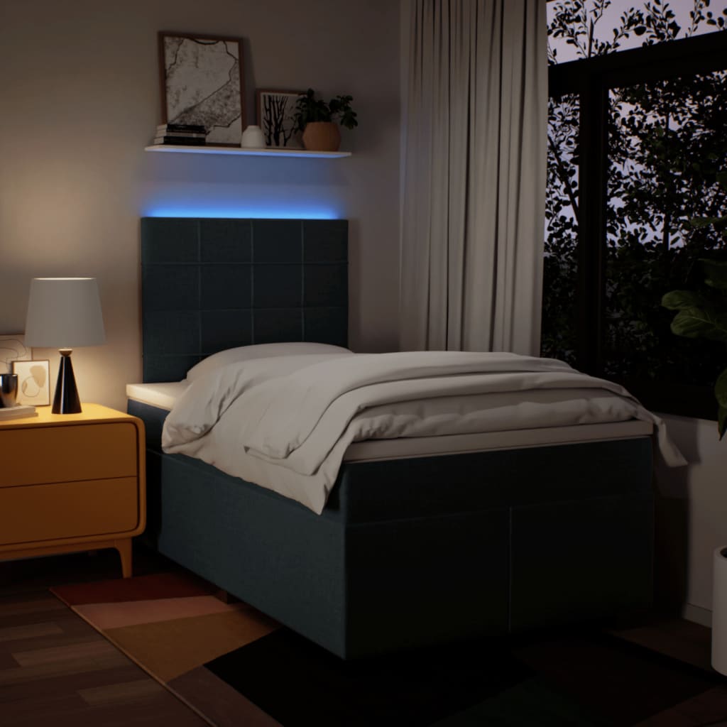 Giroletto a Molle con Materasso Blu 120x190 cm in Tessuto | homemem39