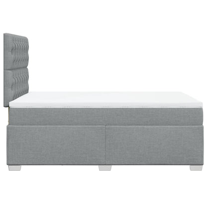 Giroletto a Molle con Materasso Grigio Chiaro 120x190cm Tessuto | homemem39
