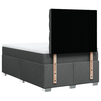 Giroletto a Molle con Materasso Grigio Scuro 120x190cm Tessuto