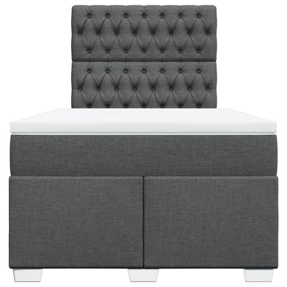 Giroletto a Molle con Materasso Grigio Scuro 120x190cm Tessuto