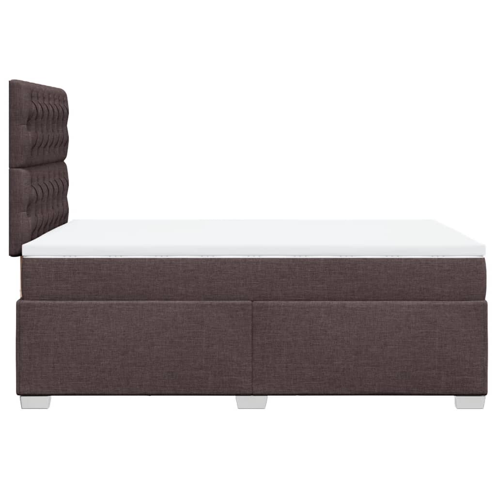 Giroletto a Molle con Materasso Marrone Scuro 120x190cm Tessuto | homemem39