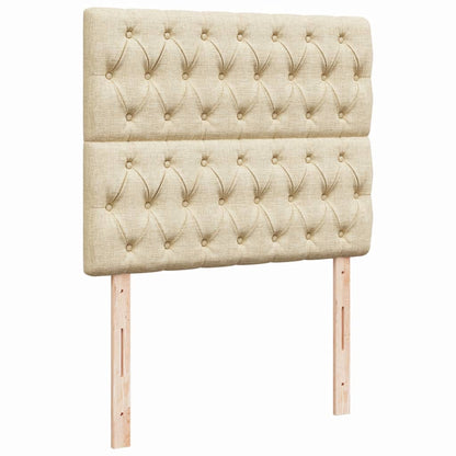 Giroletto a Molle con Materasso Crema 120x190 cm in Tessuto | homemem39