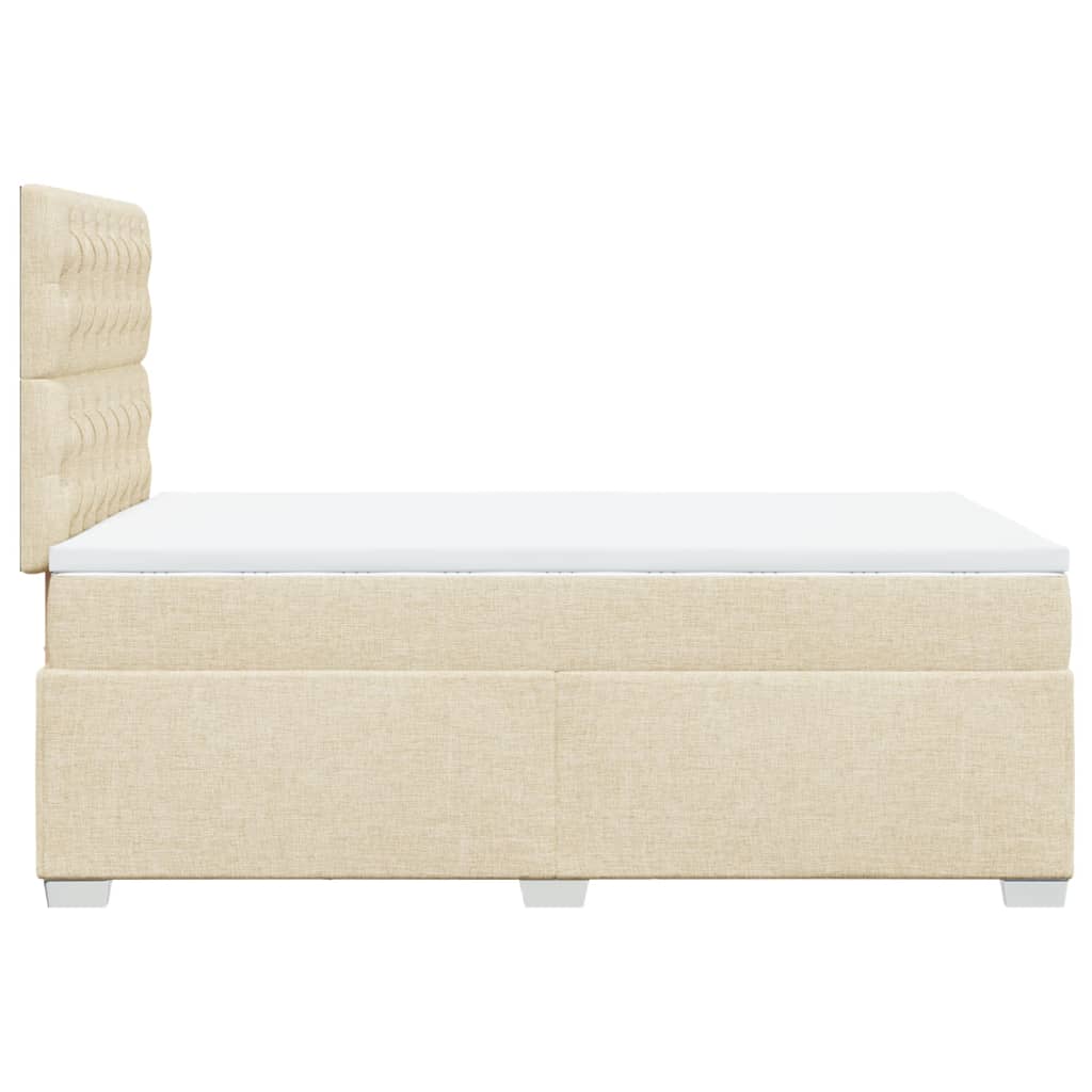 Giroletto a Molle con Materasso Crema 120x190 cm in Tessuto | homemem39