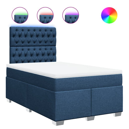 Giroletto a Molle con Materasso Blu 120x190 cm in Tessuto | homemem39