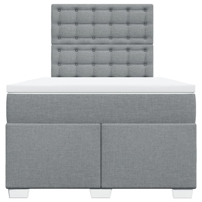Giroletto a Molle con Materasso Grigio Chiaro 120x190cm Tessuto | homemem39