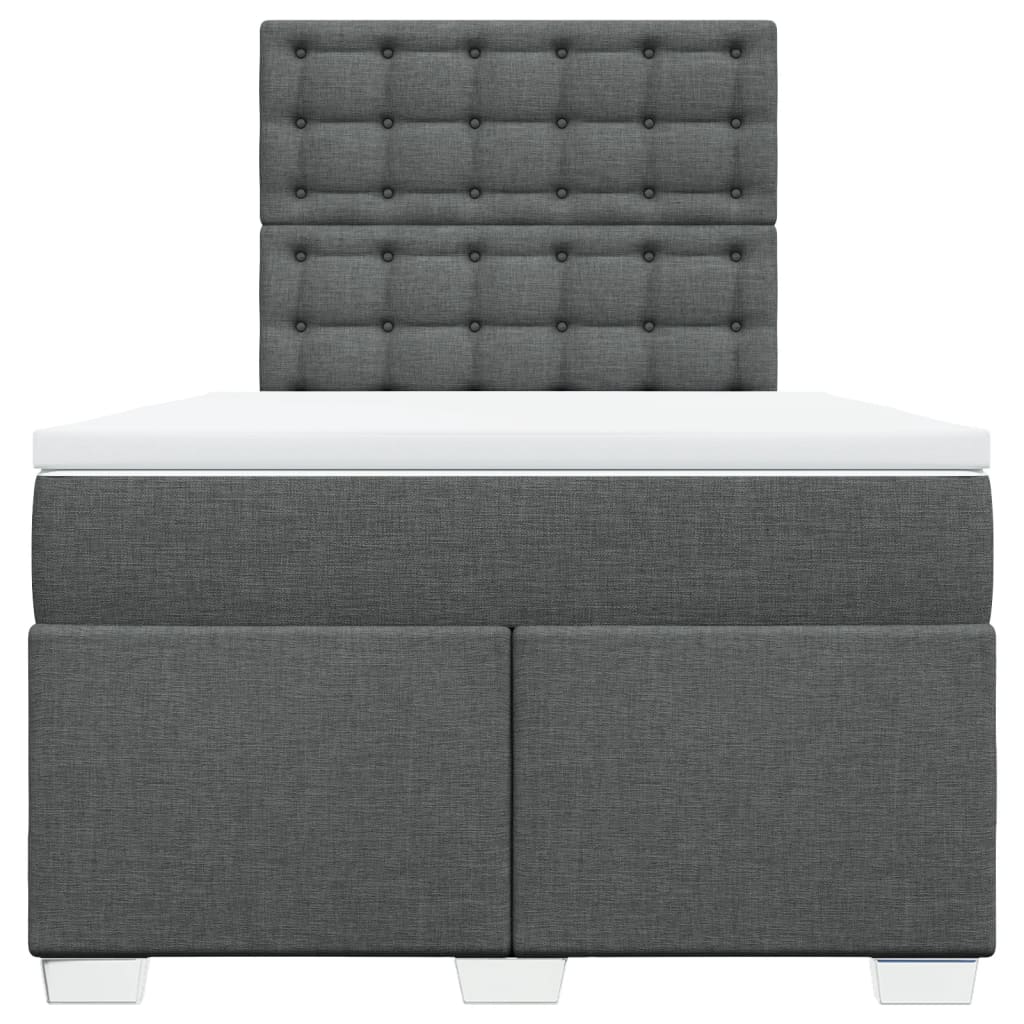 Giroletto a Molle con Materasso Grigio Scuro 120x190cm Tessuto | homemem39