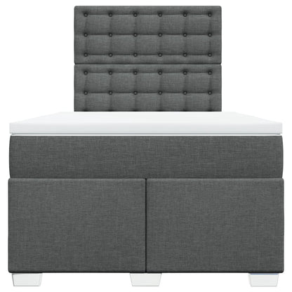 Giroletto a Molle con Materasso Grigio Scuro 120x190cm Tessuto | homemem39