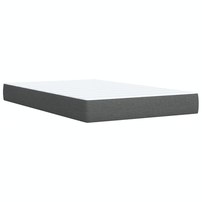 Giroletto a Molle con Materasso Grigio Scuro 120x190cm Tessuto