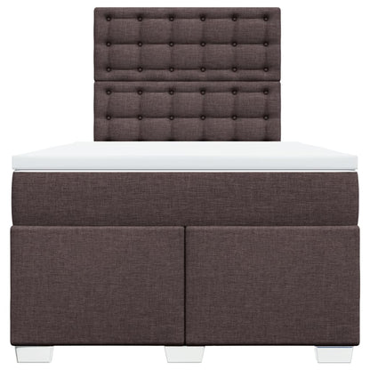 Giroletto a Molle con Materasso Marrone Scuro 120x190cm Tessuto | homemem39