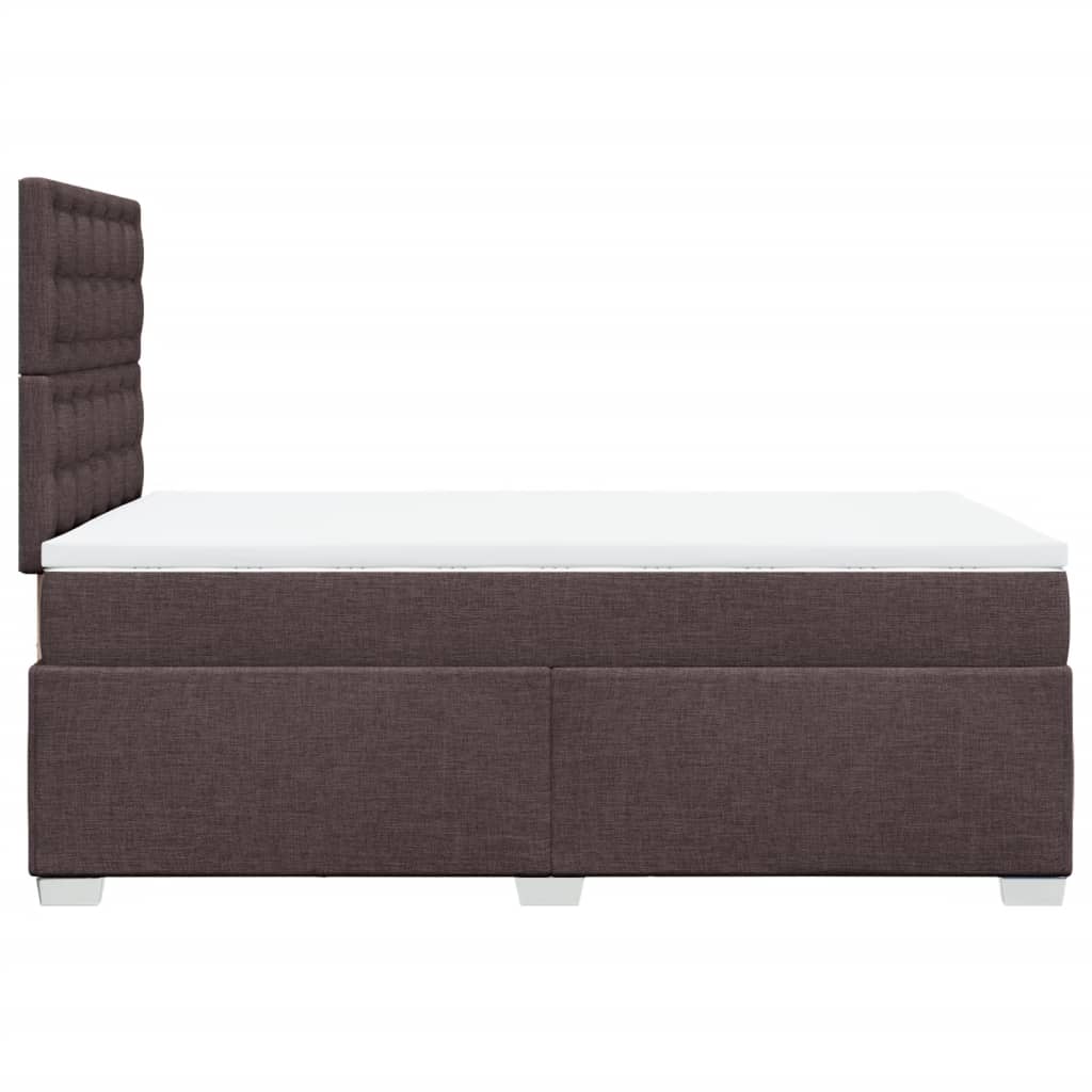 Giroletto a Molle con Materasso Marrone Scuro 120x190cm Tessuto | homemem39