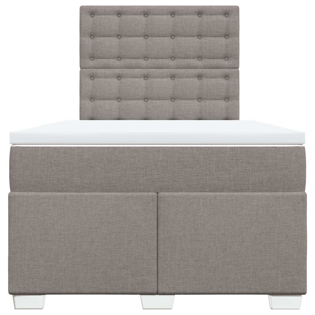 Giroletto a Molle con Materasso Tortora 120x190 cm in Tessuto