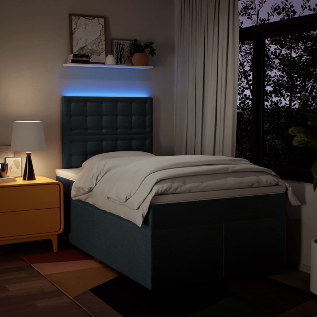 Giroletto a Molle con Materasso Blu 120x190 cm in Tessuto | homemem39