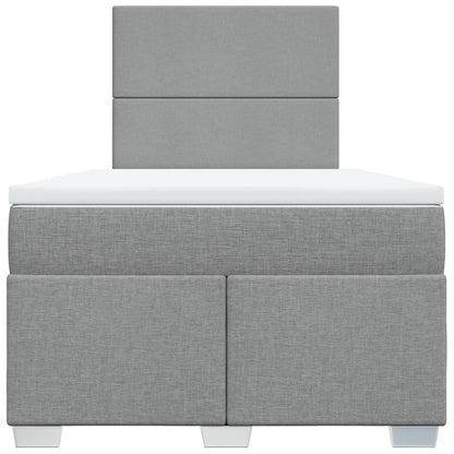 Giroletto a Molle con Materasso Grigio Chiaro 120x200cm Tessuto | homemem39