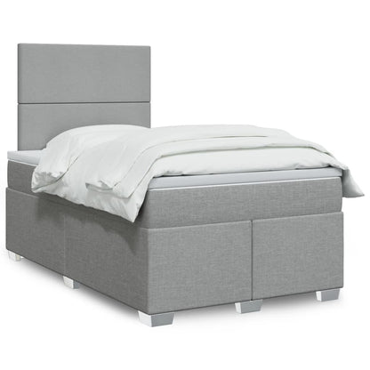 Giroletto a Molle con Materasso Grigio Chiaro 120x200cm Tessuto | homemem39