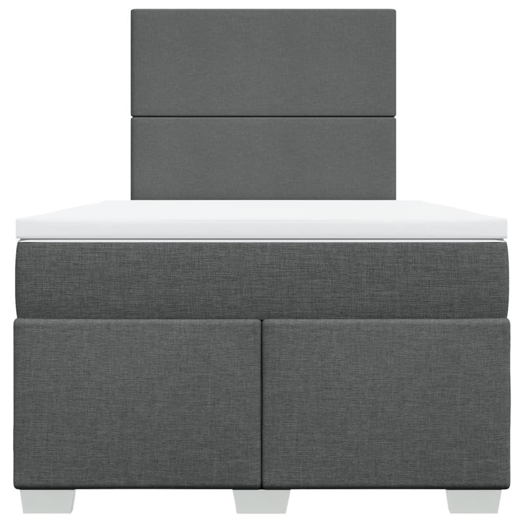 Giroletto a Molle con Materasso Grigio Scuro 120x200 cm Tessuto - homemem39