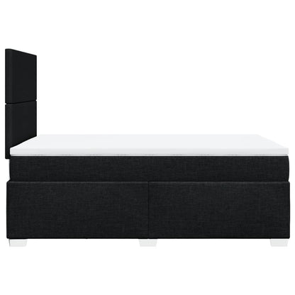 Giroletto a Molle con Materasso Nero 120x200 cm in Tessuto