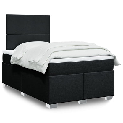 Giroletto a Molle con Materasso Nero 120x200 cm in Tessuto | homemem39