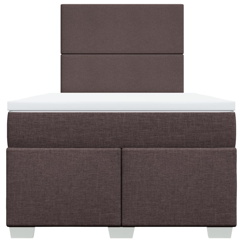 Giroletto a Molle con Materasso Marrone Scuro 120x200cm Tessuto | homemem39