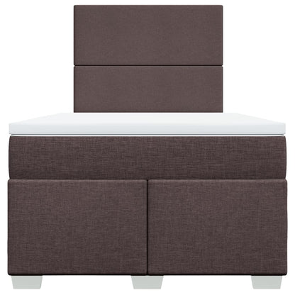 Giroletto a Molle con Materasso Marrone Scuro 120x200cm Tessuto | homemem39