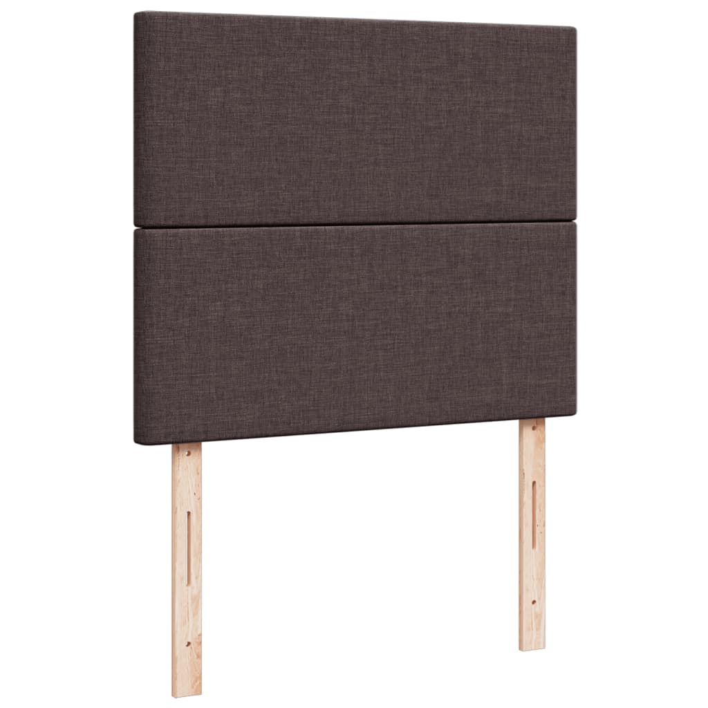 Giroletto a Molle con Materasso Marrone Scuro 120x200cm Tessuto | homemem39