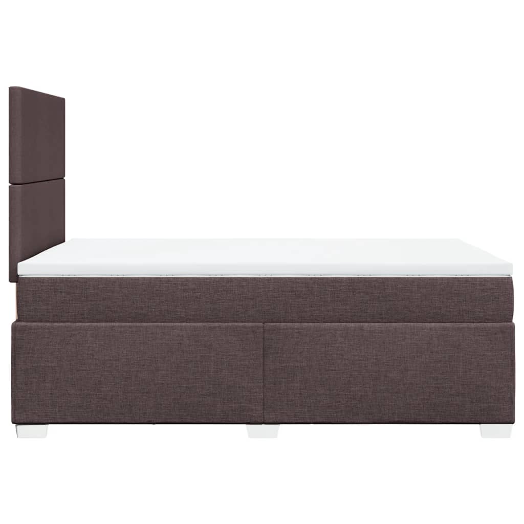 Giroletto a Molle con Materasso Marrone Scuro 120x200cm Tessuto | homemem39